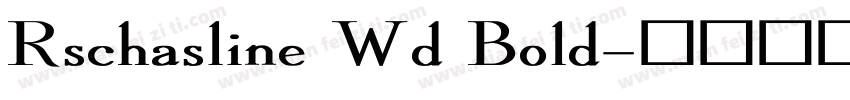 Rschasline Wd Bold字体转换